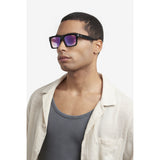 Carrera Unisex Blue Red Lens Black Rectangular Sunglasses with 100% UV Protection -20582680754YB
