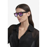 Carrera Unisex Blue Red Lens Black Rectangular Sunglasses with 100% UV Protection -20582680754YB