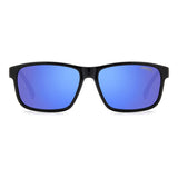 Carrera Kids Blue Multilayer Lens Black Blue Rectangular Sunglasses with 100% UV Protection