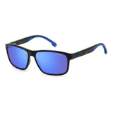 Carrera Kids Blue Multilayer Lens Black Blue Rectangular Sunglasses with 100% UV Protection