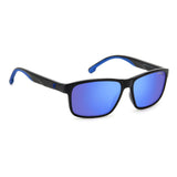 Carrera Kids Blue Multilayer Lens Black Blue Rectangular Sunglasses with 100% UV Protection