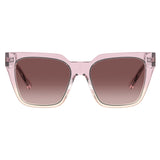 MOSCHINO LOVE Womens Pink Lens Gold Square Sunglasses with 100% UV Protection-20590435J523X