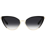MOSCHINO LOVE Womens Grey Lens Black Cat Eye Sunglasses with 100% UV Protection-2059082M2569O