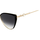 MOSCHINO LOVE Womens Grey Lens Black Cat Eye Sunglasses with 100% UV Protection-2059082M2569O