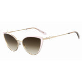 MOSCHINO LOVE Womens Brown Lens Gold Cat Eye Sunglasses with 100% UV Protection-205908S4556HA