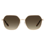 MOSCHINO LOVE Womens Brown Lens Gold Square Sunglasses with 100% UV Protection-20590900055HA