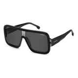 Carrera Unisex Grey Antireflex Lens Dark Grey Black Square Sunglasses with 100% UV Protection