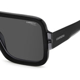 Carrera Unisex Grey Antireflex Lens Dark Grey Black Square Sunglasses with 100% UV Protection