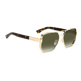 Dsquared2 Mens Green Shaded Lens Gold Havana Square Sunglasses with 100% UV Protection.