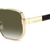 Dsquared2 Mens Green Shaded Lens Gold Havana Square Sunglasses with 100% UV Protection.
