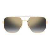 Dsquared2 Mens Grey Shaded Gold Mirror Lens Gold Black Square Sunglasses with 100% UV Protection.