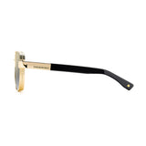 Dsquared2 Mens Grey Shaded Gold Mirror Lens Gold Black Square Sunglasses with 100% UV Protection.