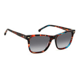 Carrera Women Dark Grey Shaded Lens Blue Havana Rectangular Sunglasses with 100% UV Protection