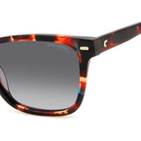 Carrera Women Dark Grey Shaded Lens Blue Havana Rectangular Sunglasses with 100% UV Protection