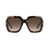 Carrera Womens Brown Shaded Lens Havana Square Sunglasses with 100% UV Protection -20615408654HA