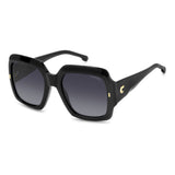 Carrera Womens Dark Grey Shaded Lens Black Square Sunglasses with 100% UV Protection -206154807549O