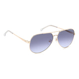 Carrera Womens Grey Azure Lens Gold Blue Aviator Sunglasses with 100% UV Protection -206155LKS63GB