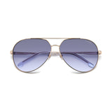 Carrera Womens Grey Azure Lens Gold Blue Aviator Sunglasses with 100% UV Protection -206155LKS63GB