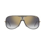 Carrera Mens Grey Gold Lens Grey Square Sunglasses with 100% UV Protection -206297KB764FQ