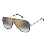Carrera Mens Grey Gold Lens Grey Square Sunglasses with 100% UV Protection -206297KB764FQ