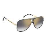 Carrera Mens Grey Gold Lens Grey Square Sunglasses with 100% UV Protection -206297KB764FQ