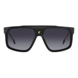 Carrera Unisex Grey Lens Black Rectangular Sunglasses with 100% UV Protection -206301003599O