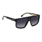 Carrera Unisex Grey Lens Black Rectangular Sunglasses with 100% UV Protection -206301003599O