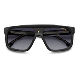 Carrera Unisex Grey Lens Black Rectangular Sunglasses with 100% UV Protection -206301003599O
