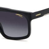 Carrera Unisex Grey Lens Black Rectangular Sunglasses with 100% UV Protection -206301003599O