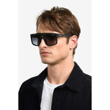 Carrera Unisex Grey Lens Black Rectangular Sunglasses with 100% UV Protection -206301003599O