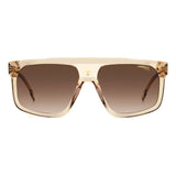 Carrera Unisex Brown Lens Beige Rectangular Sunglasses with 100% UV Protection -20630110A59HA