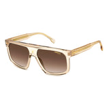 Carrera Unisex Brown Lens Beige Rectangular Sunglasses with 100% UV Protection -20630110A59HA