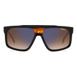 Carrera Unisex Brown Blue Lens Black Rectangular Sunglasses with 100% UV Protection -20630137N59A8