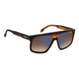 Carrera Unisex Brown Blue Lens Black Rectangular Sunglasses with 100% UV Protection -20630137N59A8