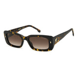 Carrera Womens Brown Lens Havana Rectangular Sunglasses with 100% UV Protection -20632408653HA