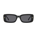 Carrera Womens Solid  Grey Lens Black Rectangular Sunglasses with 100% UV Protection -20632480753IR