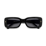 Carrera Womens Solid  Grey Lens Black Rectangular Sunglasses with 100% UV Protection -20632480753IR