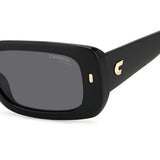 Carrera Womens Solid  Grey Lens Black Rectangular Sunglasses with 100% UV Protection -20632480753IR