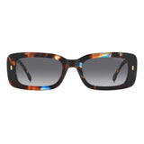 Carrera Womens  Grey Lens Blue Havana Rectangular Sunglasses with 100% UV Protection -206324JBW539O