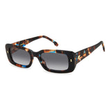 Carrera Womens  Grey Lens Blue Havana Rectangular Sunglasses with 100% UV Protection -206324JBW539O