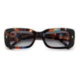 Carrera Womens  Grey Lens Blue Havana Rectangular Sunglasses with 100% UV Protection -206324JBW539O