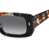 Carrera Womens  Grey Lens Blue Havana Rectangular Sunglasses with 100% UV Protection -206324JBW539O