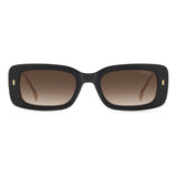 Carrera Womens Brown Lens Black Nude Rectangular Sunglasses with 100% UV Protection -206324KDX53HA