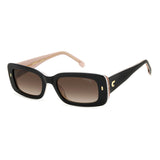 Carrera Womens Brown Lens Black Nude Rectangular Sunglasses with 100% UV Protection -206324KDX53HA