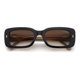 Carrera Womens Brown Lens Black Nude Rectangular Sunglasses with 100% UV Protection -206324KDX53HA
