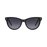 Carrera Women Dark Grey Shaded Lens Black Rectangular Sunglasses with 100% UV Protection