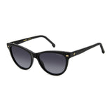 Carrera Women Dark Grey Shaded Lens Black Rectangular Sunglasses with 100% UV Protection