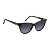Carrera Women Dark Grey Shaded Lens Black Rectangular Sunglasses with 100% UV Protection
