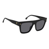 Carrera Women Grey Lens Black Square Sunglasses with 100% UV Protection
