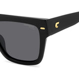 Carrera Women Grey Lens Black Square Sunglasses with 100% UV Protection